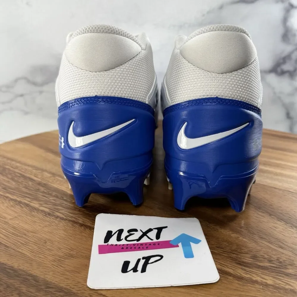 Men's Size 9-Nike Alpha Menace 4 Pro White Royal Football Cleats FD7037-103 nby